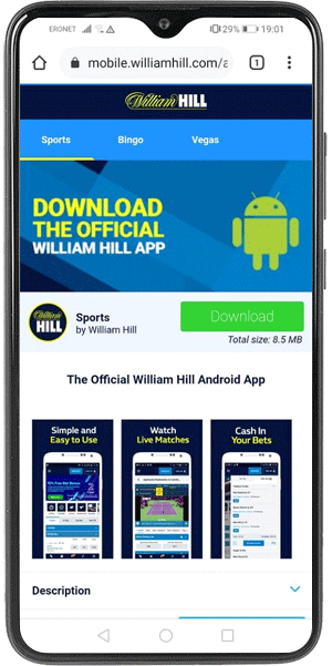 William Hill preuzimanje Android