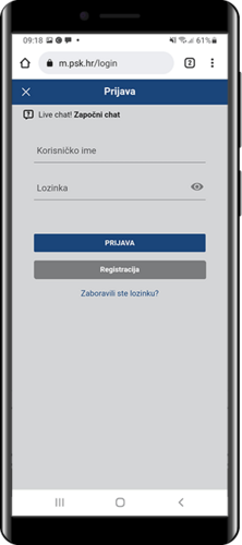 PSK login obrazac