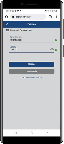 PSK login podaci
