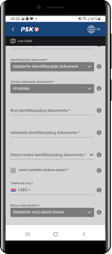 PSK verifikacija drugi korak