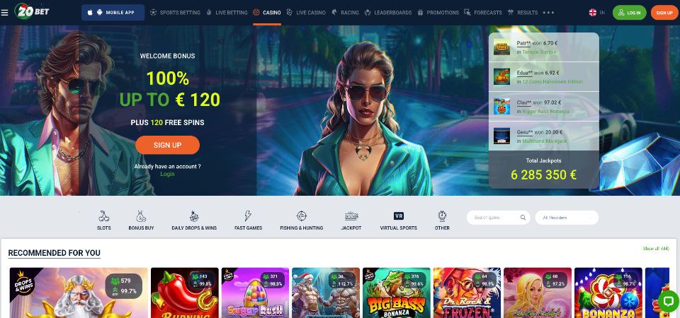 Glavna stranica kasina 20Bet
