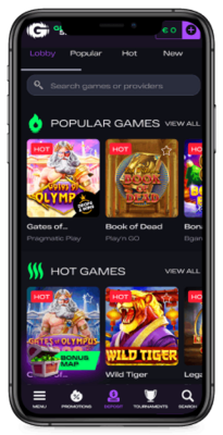 Glitch spin main page screenshot