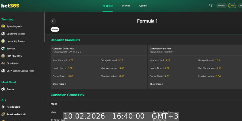 bet365-kladenje-f1