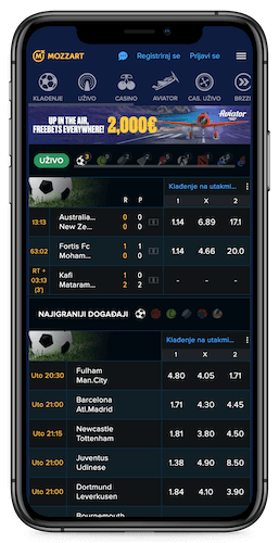 Snimka zaslona koraka 1 za preuzimanje Mozzart iOS aplikacije