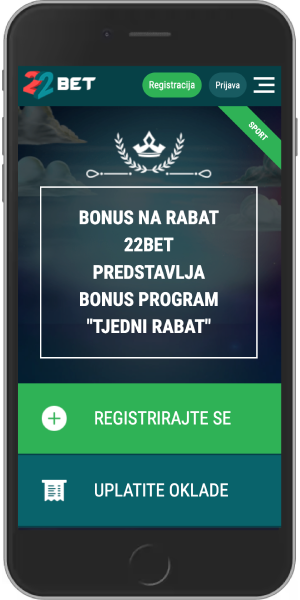 Snimka zaslona za mobilni uređaj za bonus povrata 22Bet