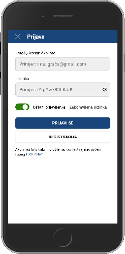 Registracija u PSK aplikaciji - iOS