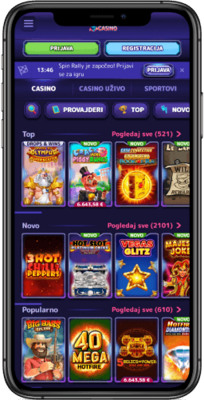 Snimka zaslona AlfCasino na mobitelu