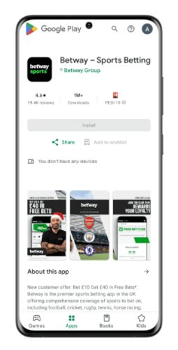 Snimka zaslona preuzimanja Android aplikacije
