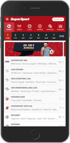 SuperSport aplikacija za sportsko klađenje