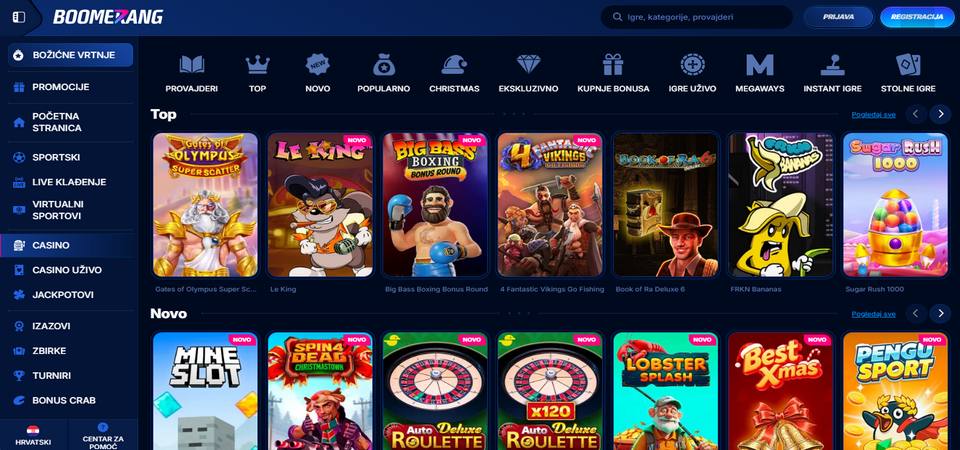 Izbor casino igara Boomerang Bet